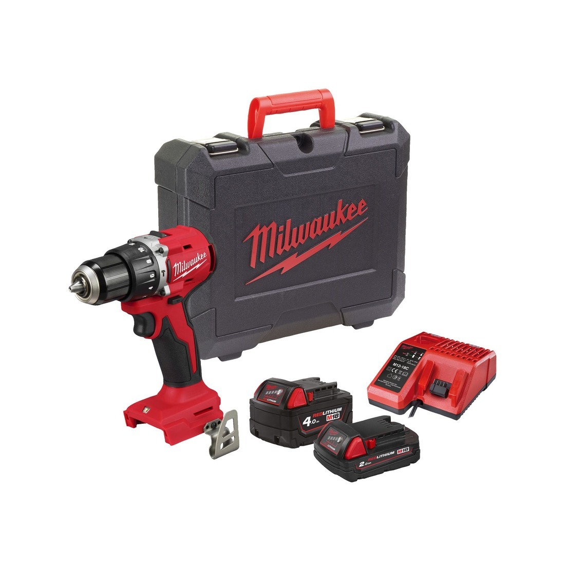 Milwaukee M18 BLPDRC-422C Akku-Schlagbohrschrauber-Set